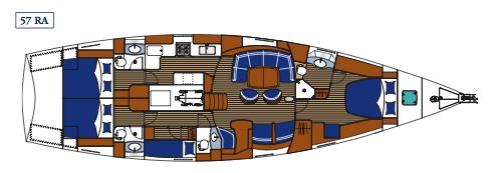 Beneteau 57 (4 cab) „Tajna“ als Charteryacht