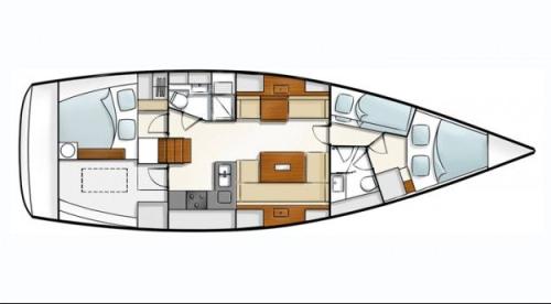 Hanse 430 „Tria S“ als Charteryacht