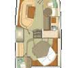 Sessa Oyster 42 – Grundriss 2 Kabinen