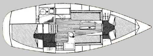 Moody 31 MK 1 – Grundriss 2 Kabinen