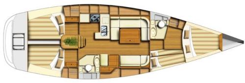 Dufour 44 performance (4 Cab) Sketch