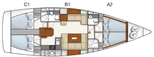 Hanse 445 Sketch