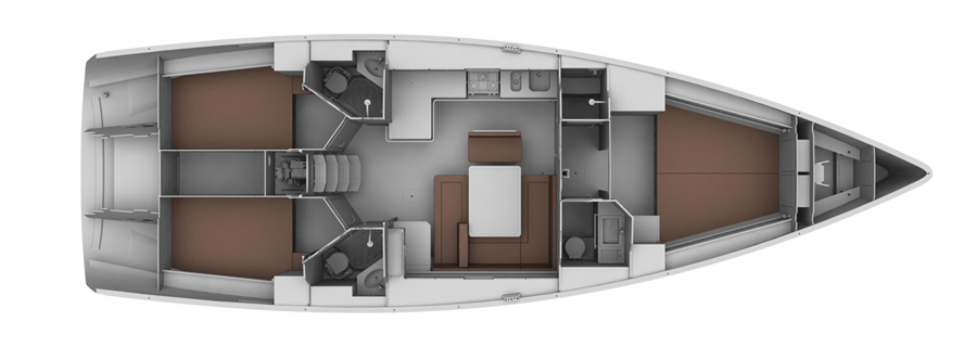 Bavaria Cruiser 45 (3Cab/3WC) Sketch