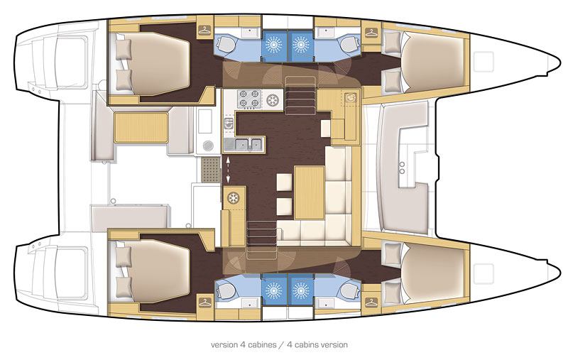 Lagoon 450 (4WC/2WC) Sketch