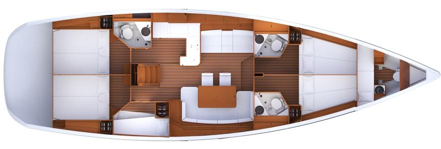 Jeanneau 53 (5+1Cab/4WC) Sketch