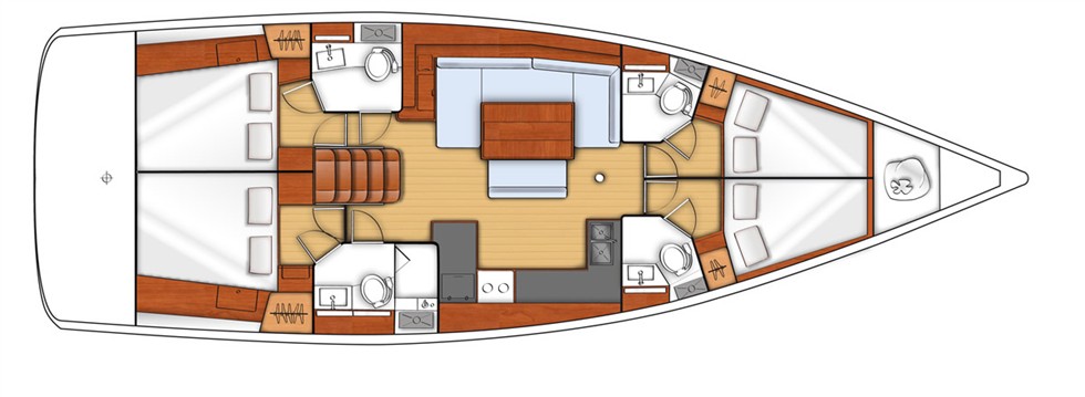 Oceanis 48 - 4 cab Sketch