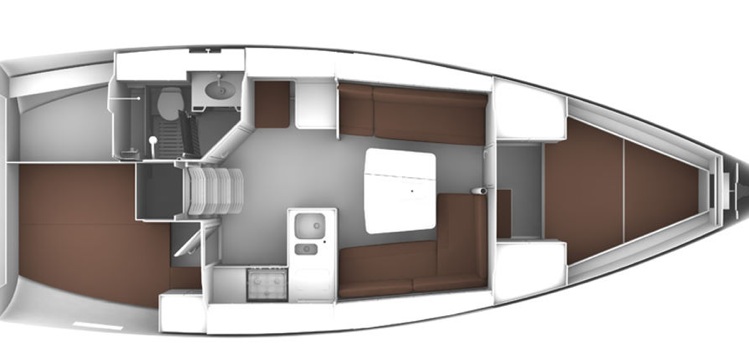 Bavaria Cruiser 37 (2 cab) Sketch
