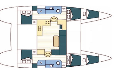 Lagoon 39 (4+2Cab/2WC) Sketch