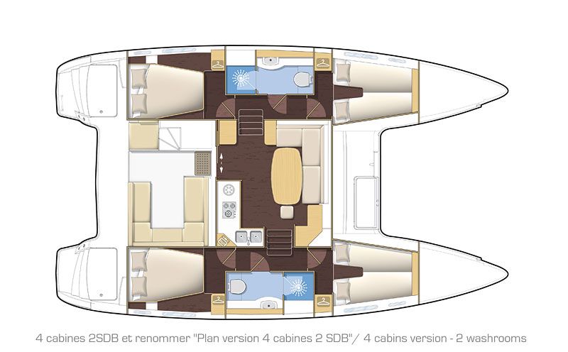 Lagoon 400 S2 (4Cab/2WC) „Lady Dom“ als Charteryacht