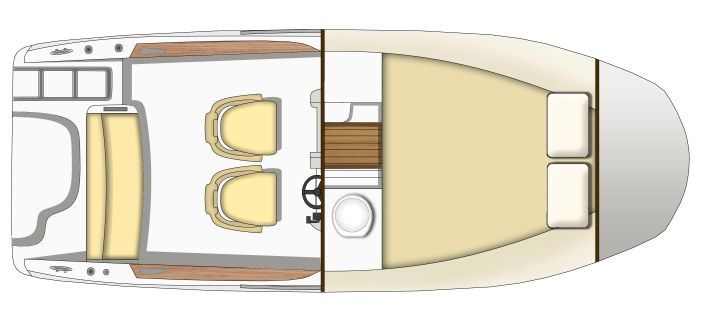 Key Largo 20 – Grundriss 1 Kabinen · 1 Bad