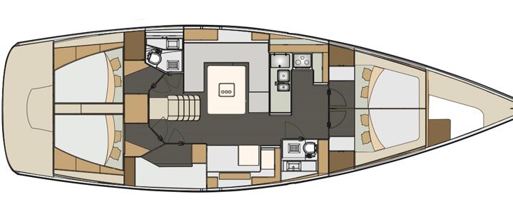 Elan 50 Impression (5+1cab/2WC) Sketch