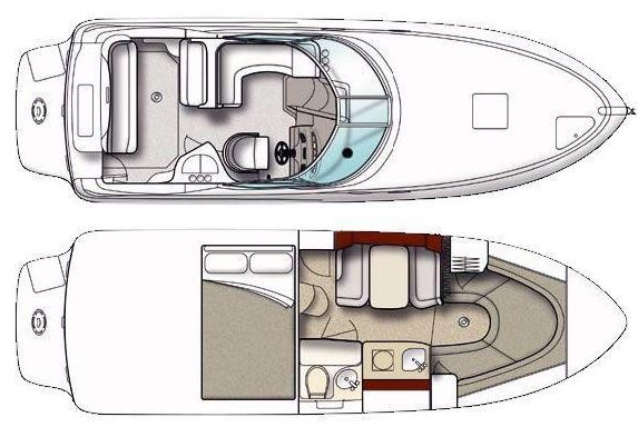 Sea Ray 315 Sundancer – Grundriss 1 Kabinen