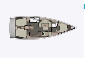 Dufour 410 Grand Large (3cb/2wc) Sketch