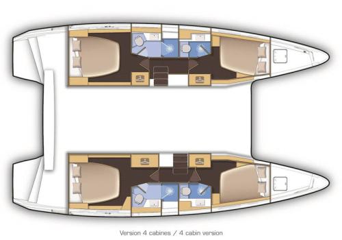 Grundriss von Lagoon 42 Ocean Light