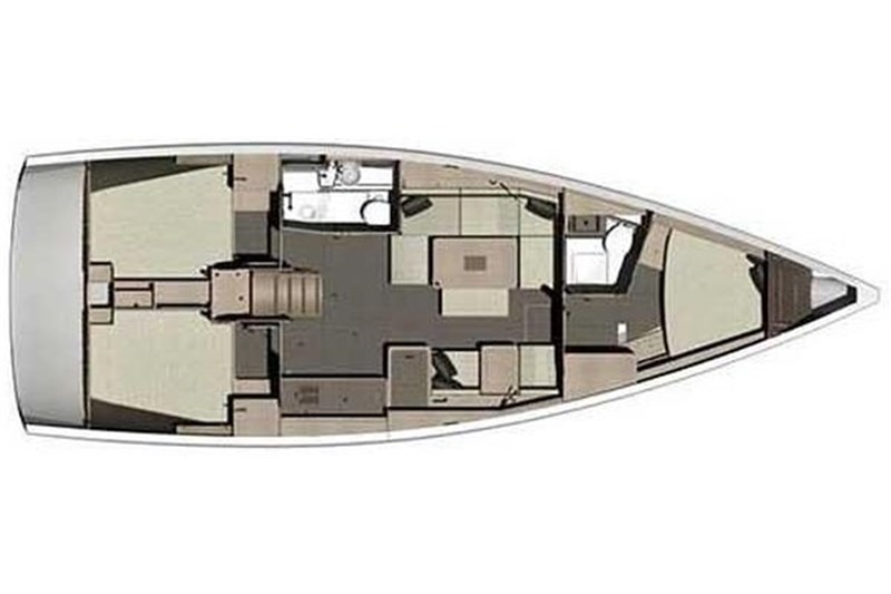 Dufour 412 Grand Large (3cab/2wc) Sketch
