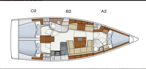 Hanse 415 Sketch