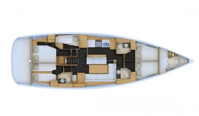 Jeanneau 54 (5+1 cab, 3WC) Sketch