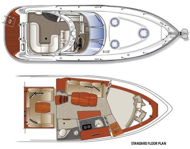 Four Winns 318 Vista – Grundriss 2 Kabinen