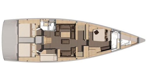 Dufour 56 Exclusive (3+1cab) „Carmen Federica“ als Charteryacht