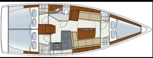 Hanse 345 (3 cab) „Alkion“ als Charteryacht